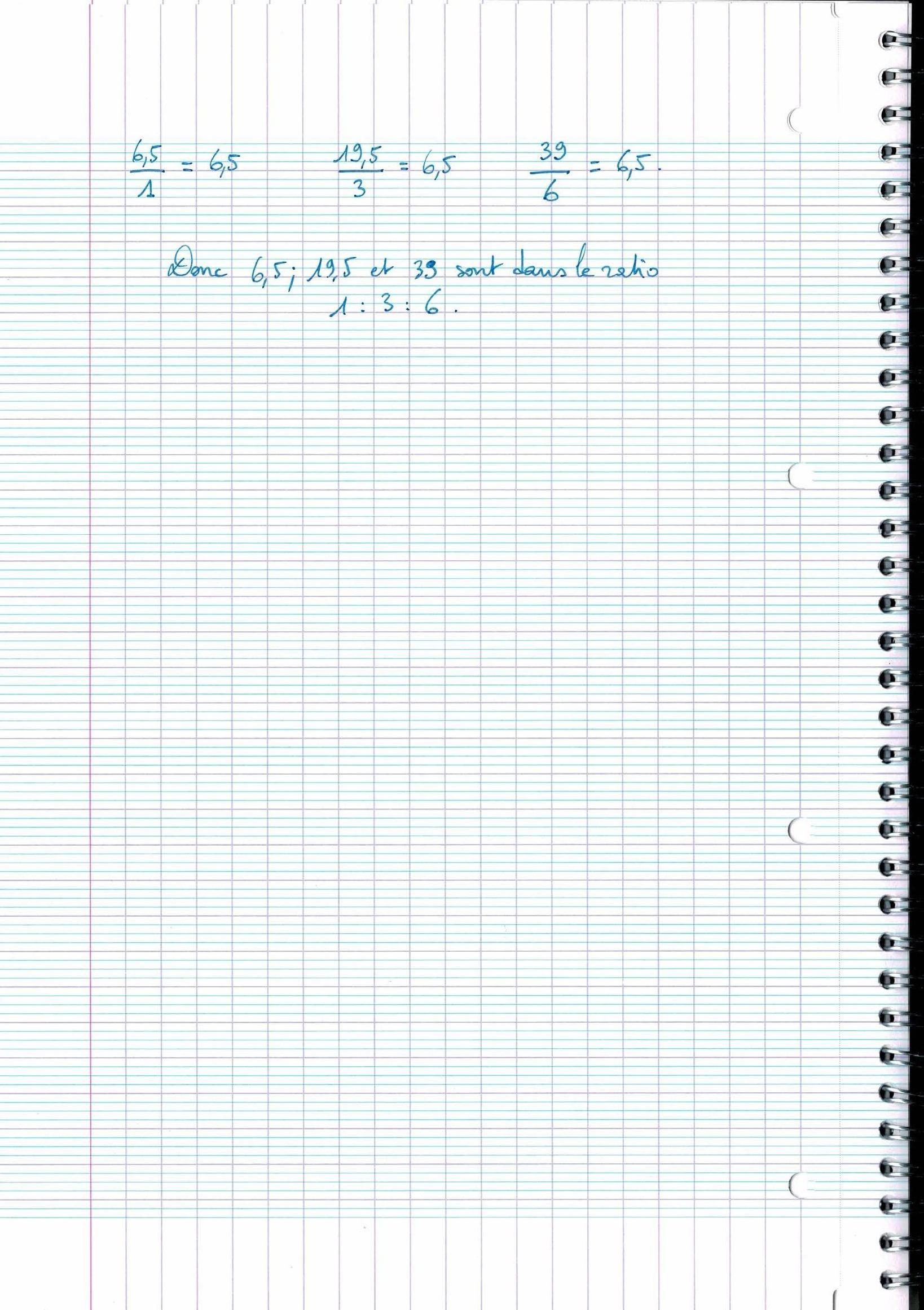 Page scannée du cahier de la classe 402